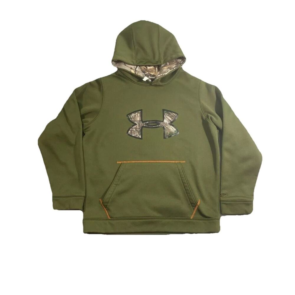 Under Armour Kids Long Sleeve Green Hoodie Size YLG